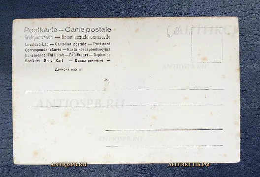 Открытка старинная "Женский портрет в рамке" Нач. ХХ века №6771